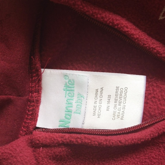 nanette baby zip-up fleece hoodie long line jacket 0-3 months baby girl - Picture 3 of 7